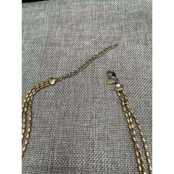 JOAN RIVERS Triple Strand Gold Tone Adjustable Layered Chain Necklace 60” - Picture 8 of 9